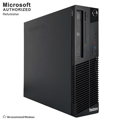Lenovo ThinkCentre M72E Small Form Factor Refurbished Desktop Computer, Intel® Pentium® G620, 8GB Memory, 120GB SSD