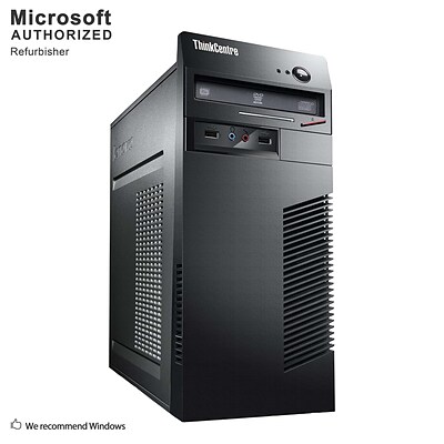 Lenovo ThinkCentre M72E Tower Refurbished Desktop Computer, Intel® Core™ i3-3220, 8G, 240 SSD, (S18VFTLEDT02P10)