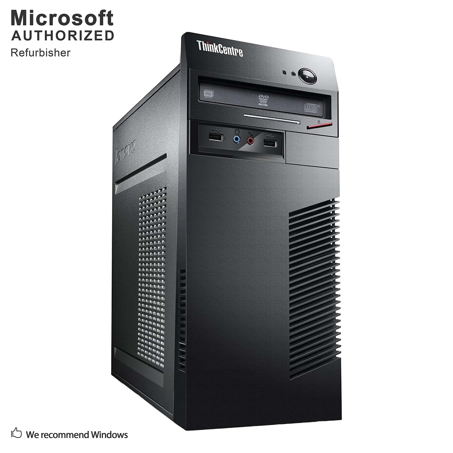 Lenovo ThinkCentre M72E Tower Refurbished Desktop Computer, Intel i5-3470, 8GB RAM, 240GB SSD, (S18VFTLEDT02P18)