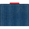 Barker Creek Denim Letter-Size Fashion File Folders, 12/Pack (BC1302)
