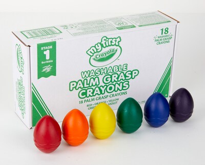 Crayola My First Crayola Classpack, Palm Grasp Crayons, 18/Pack (81-8127)