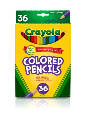 Crayola Kids' Colored Pencil Set, Assorted Colors, 36 Pencils/Pack (68-4036)