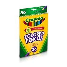 Crayola Kids Colored Pencil Set, Assorted Colors, 36 Pencils/Pack (68-4036)