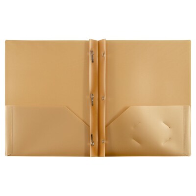 JAM Paper Smooth 3-Hole Punched 2 Pocket Plastic Folder with Fasteners, Assorted Colors, 6/Pack (382ECPassrt)