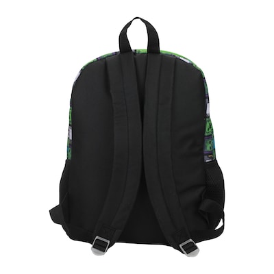 Bioworld Kids 5-Piece Minecraft Backpack Set, Large, Green/Black (B1Y5DAQMNCSB00)