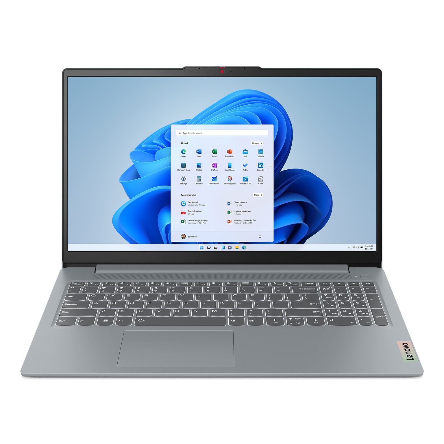 Lenovo IdeaPad Slim 3 15.6 Touchscreen Laptop, AMD Ryzen 7 5825U, 16GB RAM, 512GB SSD, Windows 11 Home (82XM00LMUS)