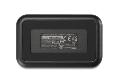 Kensington Universal 3-in-1 Pro Audio Headset Switch, Black (K83300WW)