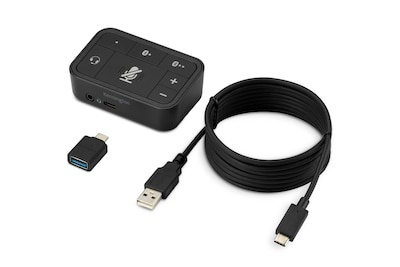 Kensington Universal 3-in-1 Pro Audio Headset Switch, Black (K83300WW)