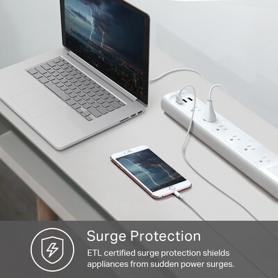 TP Link Kasa HS300 WiFi 6-Outlet Smart Power Strip, White (HS300)
