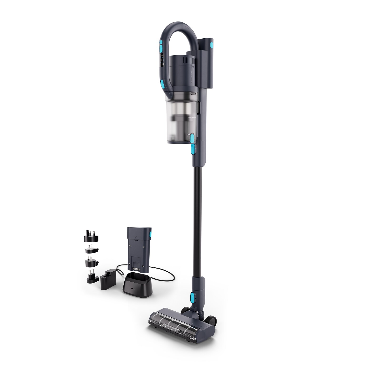 Nilfisk VU200 Cordless Stick Vacuum, Bagless, Dark Blue (128390176)