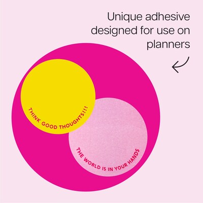 Post-it Motivational Circles Notes, 3" x 3", 30 Sheet/Pad, 2 Pads/Pack (SPE-CSP-1)