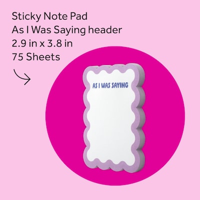 Post-it Mini List Notes, 2.9 in x 3.8 in, 75 Sheets/Pad (SPE-34P-5)