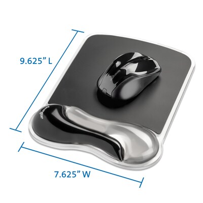 Kensington Duo Gel Mouse Pad Wrist Rest, Black/Gray (K62399US)
