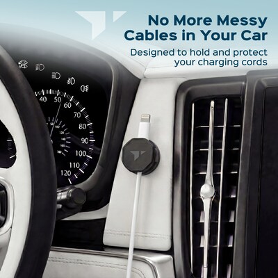 Turonic Cable Clips, Black, 6/Pack (CC1-B)