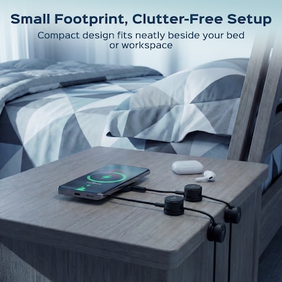 Turonic Cable Clips, Black, 6/Pack (CC1-B)