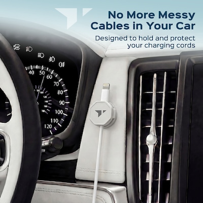 Turonic Cable Clips, White, 6/Pack (CC1-W)