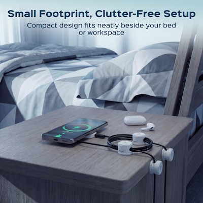 Turonic Cable Clips, White, 6/Pack (CC1-W)