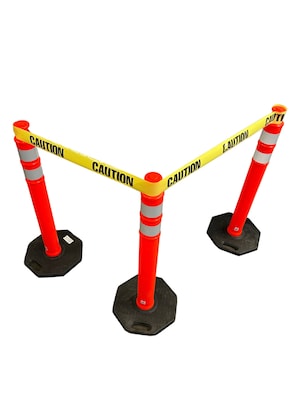 Mutual Industries Reflective 36"H PVC Delineator Post, Orange, 10.18 lbs. (17725)