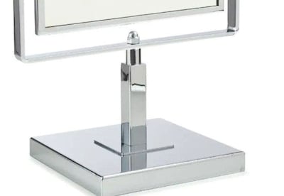 Nahanco Double-Sided Countertop Rectangular Mirror, Chrome (NHQ61016)
