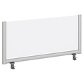 Bush Business Furniture 42W Desk Divider Privacy Panel, Frosted Acrylic/Anodized Aluminum (PSP001FR)
