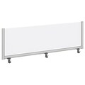 Bush Business Furniture 60W Desk Divider Privacy Panel, Frosted Acrylic/Anodized Aluminum (PSP003FR)