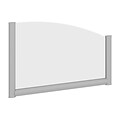 Bush Business Furniture 30W Desk Divider Privacy Panel, Frosted Acrylic/Anodized Aluminum, Installed (PSP007FRFA)