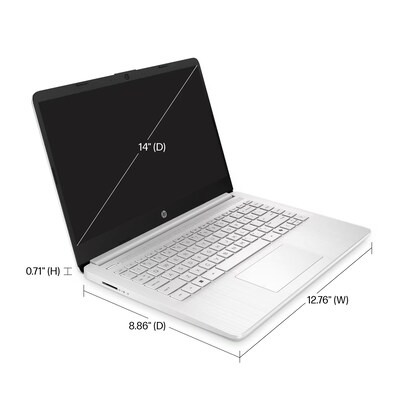 HP 14-dq6011dx 14" Laptop, Intel Core N150, 4GB RAM, 128GB SSD, Windows 11 Home in S Mode (B4HN6UA#ABA)