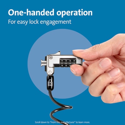 Kensington Slim Portable Combination Lock for Standard Slot (K60625WW)