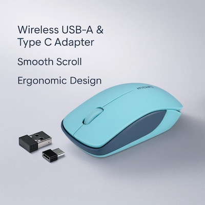 SaharaCase Navigate Series Wireless Ambidextrous Bluetooth & USB Mouse, Teal (KB65)