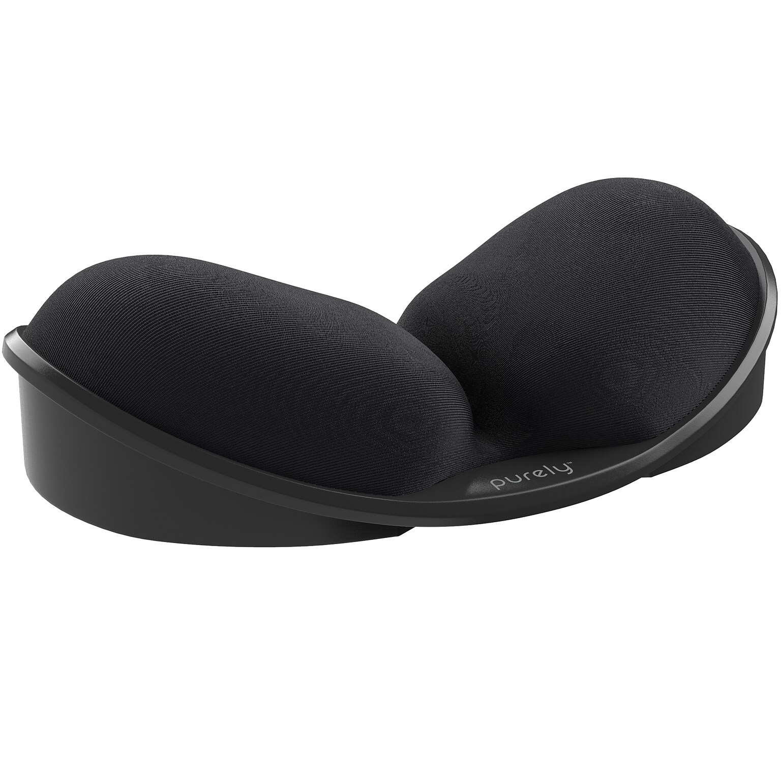 Purely E285 Curved Memory Foam Non-Skid Wrist Rests, Black (PCCE285BK)