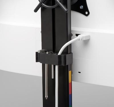 Kensington SmartFit Space-Saving Dual Monitor Arm, Up to 27" Monitor, Black (K55513WW)