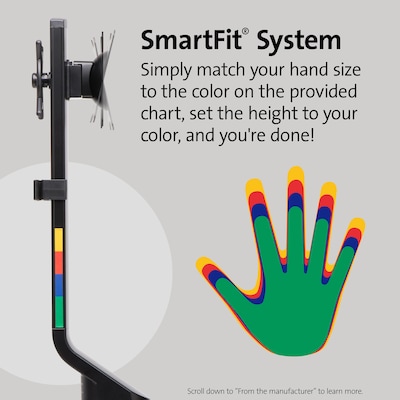 Kensington SmartFit Space-Saving Single Monitor Arm, Up to 32" Monitor, Black (K55512WW)