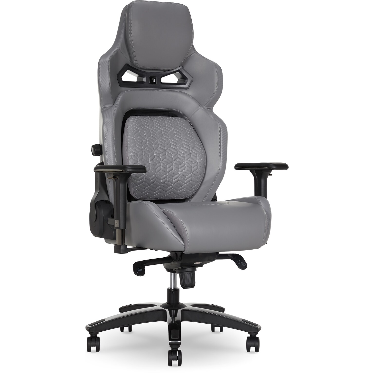 Sharper Image SGX300 Ergonomic Racing Gaming Chair, Gray/Black (52914-GRY)