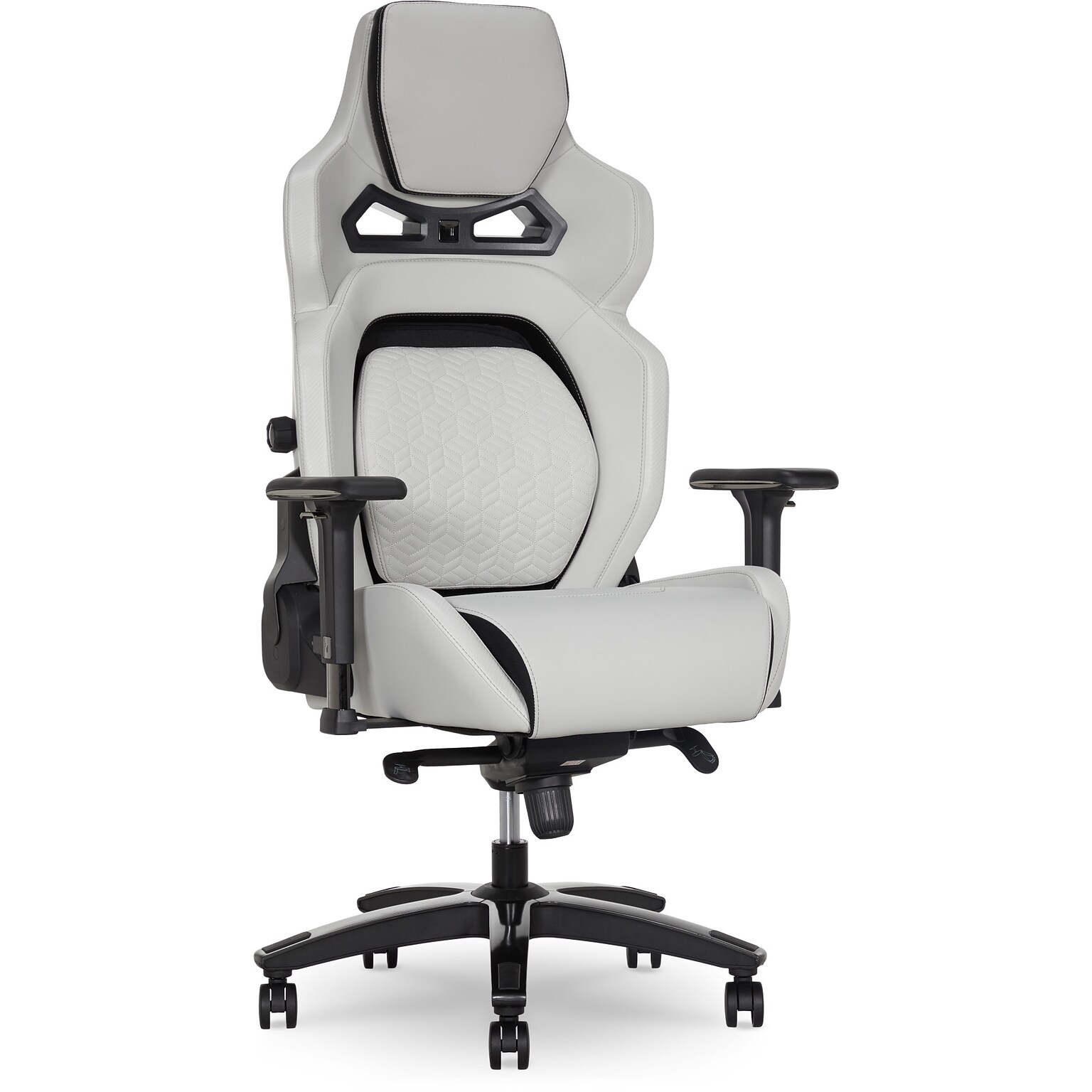 Sharper Image SGX300 Ergonomic Racing Gaming Chair, Off-White/Black (52914-OWHTBLK)