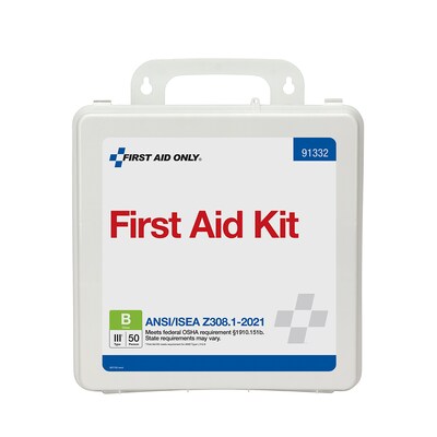 First Aid Only Office First Aid Kit, ANSI Class B, Plastic Case, 50 People, 210 Pieces (91332)