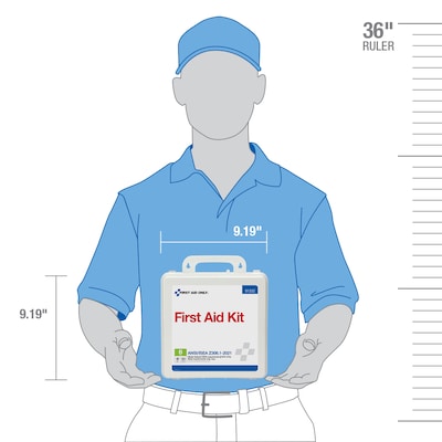 First Aid Only Office First Aid Kit, ANSI Class B, Plastic Case, 50 People, 210 Pieces (91332)