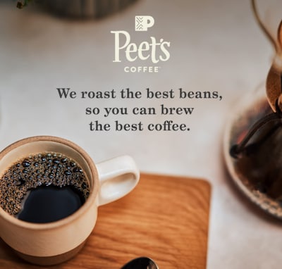 Peets Coffee Organic French Roast Whole Bean Coffee, Dark Roast, 16 oz. (1000236)