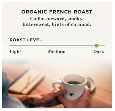 Peet's Coffee Organic French Roast Whole Bean Coffee, Dark Roast, 16 oz. (1000236)