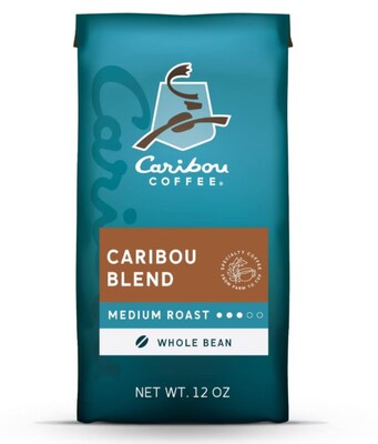 Caribou Coffee Caribou Blend Whole Bean Coffee, Medium Roast, 12 oz. (505554)
