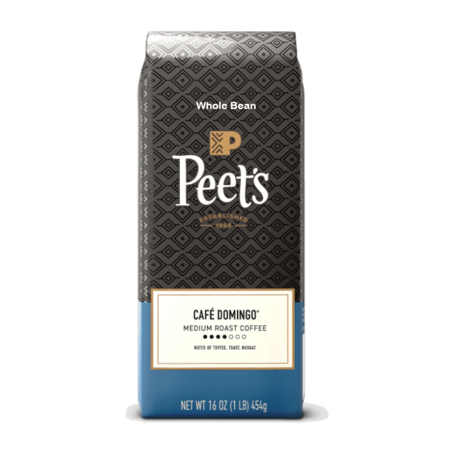 Peets Coffee Cafe Domingo Beans Coffee, Medium Roast, 16 oz. (504873)