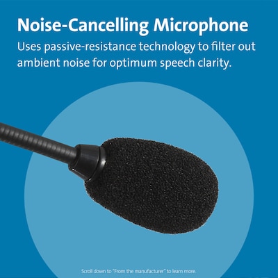 Kensington Classic USB-C Headset with Mic, Black (K97457WW)
