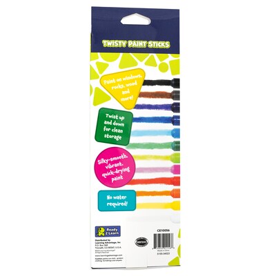 Redadyt2Learn Twisty Paint Sticks, Assorted Colors, 12/Pack, 3 Packs/Bundle (CE-10056-3)