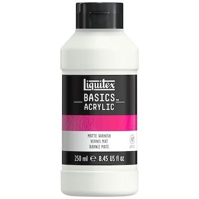 Liquitex BASICS Matte Varnish Bottle, Transparent, 250 mL, 2/Pack (LIQ1041007-2)