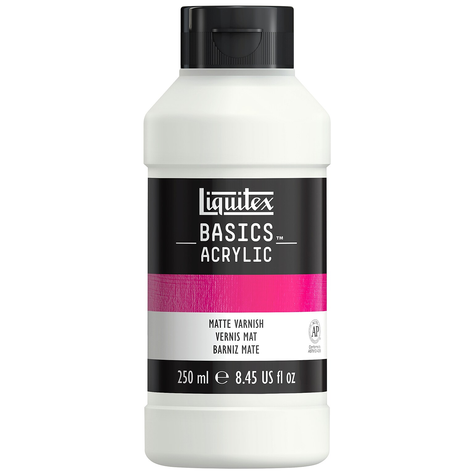 Liquitex BASICS Matte Varnish Bottle, Transparent, 250 mL (LIQ1041007)