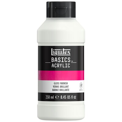 Liquitex BASICS Gloss Varnish Bottle, Transparent, 250 mL (LIQ1041008)