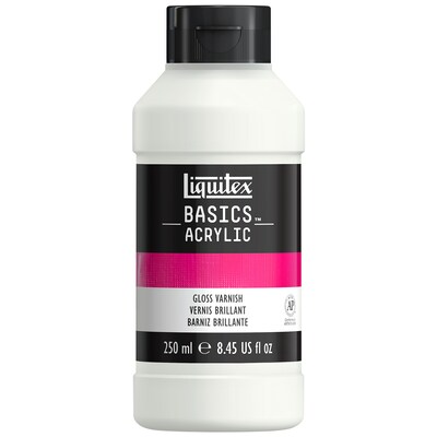Liquitex BASICS Gloss Varnish Bottle, Transparent, 250 mL, 2/Pack (LIQ1041008-2)