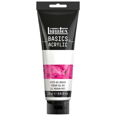 Liquitex BASICS Matte Gel Medium Tube, Transparent, 250 mL (LIQ1041014)