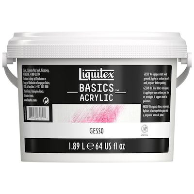 Liquitex BASICS Gesso Surface Prep Medium Pot, White, 64 oz. (LIQ1041017)
