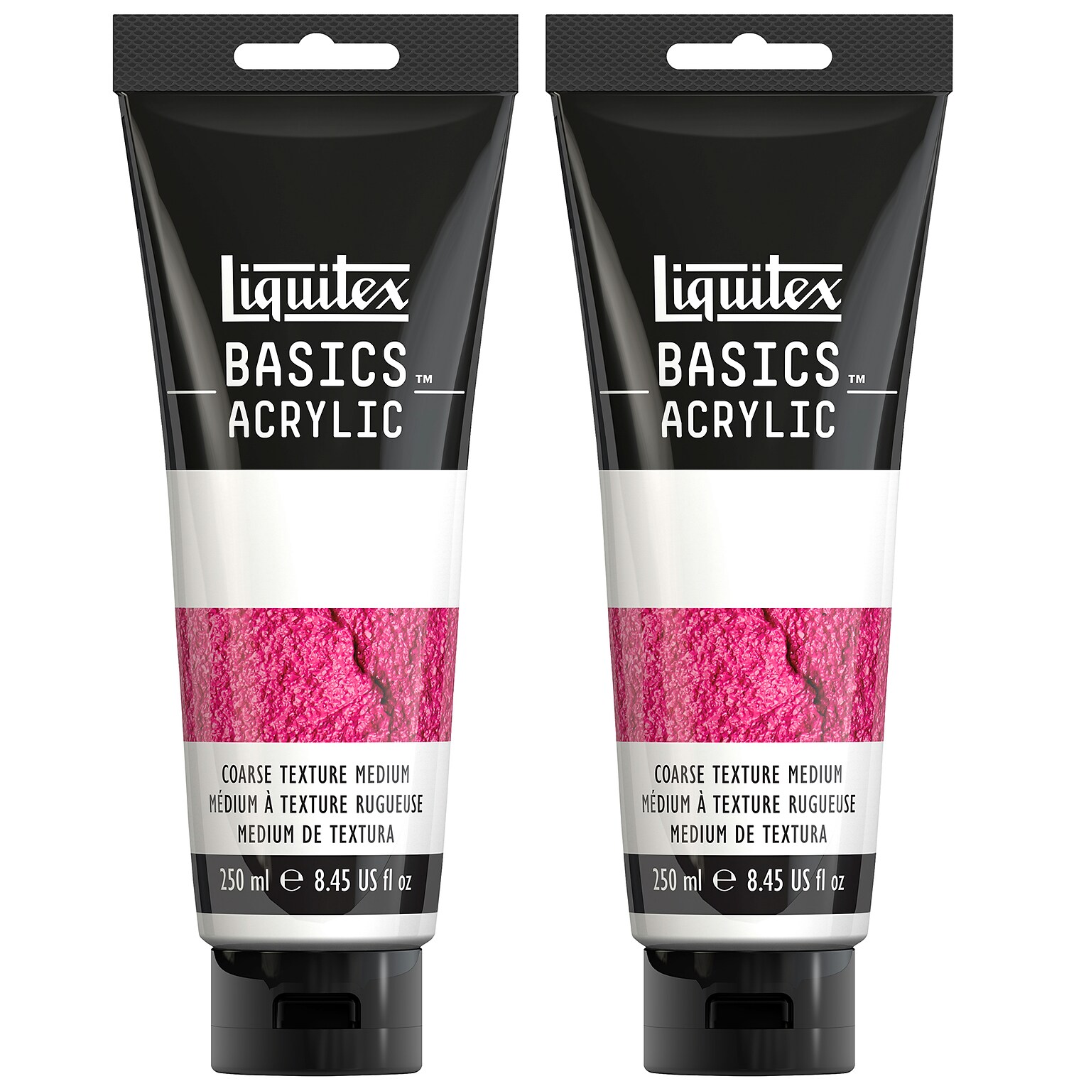 Liquitex BASICS Coarse Texture Gel Tube, Transparent, 250 mL, 2/Pack (LIQ1041016-2)