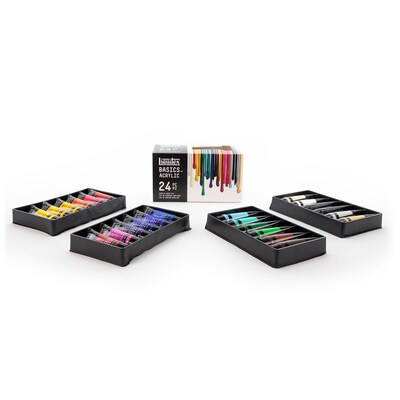 Liquitex BASICS Acrylic Paint Tube, Assorted Colors, 22 mL, 24/Pack (LIQ3699328)
